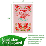 Load image into Gallery viewer, G128 Garden Flag Happy Mother's Day Bruh Double Sided 12x18 Blockout Fabric  Outdoor Seasonal Holiday Home Yard Decor