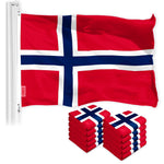 Load image into Gallery viewer, Norway Norwegian Flag 3x5 Ft 10Pack 150D Printed Polyester By G128
