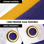 Load image into Gallery viewer, G128 Combo Pack: 6 Ft Tangle Free Spinning Flagpole (White) &amp; Kentucky Flag 3x5 Ft Printed 150D Polyester, Brass Grommets (Flag Included) Aluminum Flag Pole