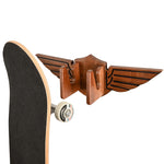 Load image into Gallery viewer, Ash Wood Skateboard Wall Mount Wings Rack for Hanging Skateboards Penny Board