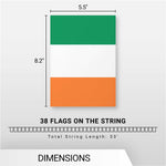 Load image into Gallery viewer, G128 Ireland Irish Bunting Banner  Flag 8.2 x 5.5 Inch, Full String 33 Feet  Printed 150D Polyester, Decorations For Bar, School, Festival Events Celebration