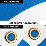 Load image into Gallery viewer, G128 Combo Pack: 6 Ft Tangle Free Aluminum Spinning Flagpole (White) &amp; Antigua and Barbuda Antiguan and Barbudan Flag  3x5 Ft LiteWeave Pro Series Printed 150D Polyester  Pole with Flag Included