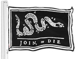 Load image into Gallery viewer, Combo Pack: USA American Flag &amp; Join or Die Black Flag 3x5 FT Printed 150D Polyester