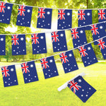 Load image into Gallery viewer, G128 Australia Australian Bunting Banner  Flag 8.2 x 5.5 Inch, Full String 33 Feet  Printed 150D Polyester, Decorations For Bar, School, Festival Events Celebration