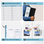 Load image into Gallery viewer, 2024 2025 Appointment Book Planner 8.5 x 11 inch Large Tabbed Dark Blue Planner