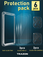 Load image into Gallery viewer, 3 Pack Screen Protector and 2 Pack Camera Lens Protector for Iphone 12 Pro Max
