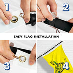 Load image into Gallery viewer, G128  6 Feet Tangle Free Spinning Flagpole (Black) Gadsden Brass Grommets Printed 3x5 ft (Flag Included) Aluminum Flag Pole