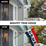 Load image into Gallery viewer, Combo Pack 6 Ft Tangle Free Spinning Flagpole Black)Open Vertial Flag 3x5 ft