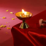 Load image into Gallery viewer, Handcrafted Paro Pyali 2.2 Inch Brass Diya for Pooja Premium Brass Gold Finish Oil Diya Lamp for Home Temple &amp; Festivals Rust Resistant Diwali Puja Decorations for Home
