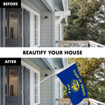 Load image into Gallery viewer, G128 Combo Pack: 6 Ft Tangle Free Spinning Flagpole (White) &amp; Oregon Double Sided Flag 3x5 Ft Printed 150D Polyester, Brass Grommets (Flag Included) Aluminum Flag Pole