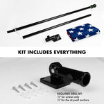 Load image into Gallery viewer, G128  6 Feet Tangle Free Spinning Flagpole (Black) American USA Brass Grommets Printed 3x5 ft (Flag Included) Aluminum Flag Pole