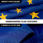 Load image into Gallery viewer, G128  6 Feet Tangle Free Spinning Flagpole (White) Alaska Flag Brass Grommets Embroidered 3x5 ft (Flag Included) Aluminum Flag Pole