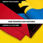 Load image into Gallery viewer, G128 Combo Pack: 6 Ft Tangle Free Aluminum Spinning Flagpole (White) &amp; Antigua and Barbuda Antiguan and Barbudan Flag  3x5 Ft LiteWeave Pro Series Printed 150D Polyester  Pole with Flag Included