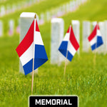 Load image into Gallery viewer, G128 24 Pack Handheld Netherlands Dutch Stick Flags  12x18 In  Printed 150D Polyester, Country Flag, Solid Wooden Stick, Spear Gold Tip