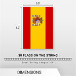 Load image into Gallery viewer, G128 Spain Spanish Bunting Banner  Flag 8.2 x 5.5 Inch, Full String 33 Feet  Printed 150D Polyester, Decorations For Bar, School, Festival Events Celebration
