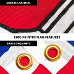 Load image into Gallery viewer, G128 Combo Pack: 6 Ft Tangle Free Spinning Flagpole (Silver) &amp; Cambodia Flag 3x5 Ft Printed 150D Polyester, Brass Grommets (Flag Included) Aluminum Flag Pole