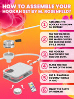 Load image into Gallery viewer, Portable White Hookah Set With Everything And Travel Bag Small Hookah Set