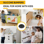 Load image into Gallery viewer, Cabinet Door Bumpers 128 Pcs   Black Self Adhesive Pads Cabinet Stoppers Rubber Bumpers for Drawers Cupboards Cutting Boards Glass Tops Picture Frames Kitchen Furniture (Hemispherical)