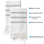 Load image into Gallery viewer, Turkish Hand Towels for Bathroom and Kitchen Hand Woven Turkish Cotton Quick Dry