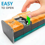 Load image into Gallery viewer, Extra Large Pill Organizer   XXL Vitamin Holder for Weekly Supplements   Double Sided Pill Box 7 Day with Big AM PM Compartments Huge Daily Medicine Dispenser 2 Times a Day Reliable and Easy to Use