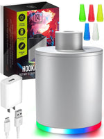 Load image into Gallery viewer, Silver Mini Hookah Pump Hookah Starter with 1000 mAh Rechargeable Battery Kit