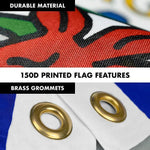 Load image into Gallery viewer, G128 Combo Pack: 6 Feet Tangle Free Spinning Flagpole (Silver) Virginia VA State Flag 3x5 ft Printed 150D Brass Grommets (Flag Included) Aluminum Flag Pole