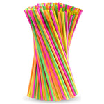 Load image into Gallery viewer, 200 Pcs Extra Long Straws Disposable   Flexible Long Plastic Straws Stretchable 17.1  19.5  for Tall Drinks &amp; Tumblers Easy to Bend for Different Shapes Neon Colors for Parties &amp; Special Occasions