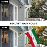 Load image into Gallery viewer, G128 Combo Pack: 6 Feet Tangle Free Spinning Flagpole (White) Iran Iranian Flag 3x5 ft Printed 150D Brass Grommets (Flag Included) Aluminum Flag Pole