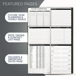 Load image into Gallery viewer, 2025 2026 HARDCOVER Leather Planner Weekly &amp; Monthly   8.5x11 Inches   Academic Planner Business Personal or Student   Pen Holder Thick Paper July 2025   June 2026 (Dark Grey)