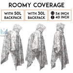 Load image into Gallery viewer, Eosphorus Multicam Alpine Snow Camo Hooded Poncho Winter Camouflage Ultra Thin Windbreaker Hunting Apparel