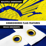 Load image into Gallery viewer, G128  6 Feet Tangle Free Spinning Flagpole (Black) Oregon Double Sided Brass Grommets Embroidered 3x5 ft (Flag Included) Aluminum Flag Pole
