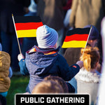 Load image into Gallery viewer, G128 30 Pack Handheld Germany German Stick Flags  12x18 In  Printed 150D Polyester, Country Flag, Solid Wooden Stick, Spear Gold Tip