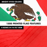 Load image into Gallery viewer, Combo Pack: 6 Ft Tangle Free Aluminum Spinning Flagpole (White) &amp; Mexico Mexican Flag 3x5 Ft, LiteWeave Pro Series Printed 150D Polyester, 4 Corner Brass Grommets Pole with Flag Included