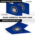Load image into Gallery viewer, G128  6 Feet Tangle Free Spinning Flagpole (White) Utah Double Sided Brass Grommets Embroidered 3x5 ft (Flag Included) Aluminum Flag Pole