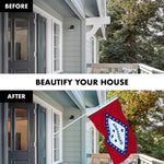 Load image into Gallery viewer, G128 Combo Pack: 6 Feet Tangle Free Spinning Flagpole (White) Arkansas AR State Flag 3x5 ft Printed 150D Brass Grommets (Flag Included) Aluminum Flag Pole