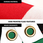 Load image into Gallery viewer, G128 Combo Pack: 6 Ft Tangle Free Aluminum Spinning Flagpole (Black) &amp; Kuwait Kuwaiti Flag 3x5 Ft, LiteWeave Pro Series Printed 150D Polyester  Pole with Flag Included