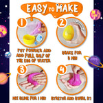 Load image into Gallery viewer, Galaxy &amp; Glow In The Dark Slime Kit For Boys And Girls Make 25 Oz Of Butter