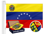 Load image into Gallery viewer, G128 Venezuela 7 Stars Venezuelan Flag  4x6 Ft  Double ToughWeave Series Double Sided Embroidered 210D Poly  Country Flag, Embroidered Design, Indoor/Outdoor, Brass Grommets, Heavy Duty, 2ply