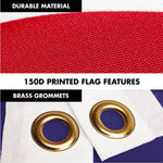 Load image into Gallery viewer, G128 Combo Pack: 6 Ft Tangle Free Spinning Flagpole (Silver) &amp; American Samoa Flag 3x5 Ft Printed 150D Polyester, Brass Grommets (Flag Included) Aluminum Flag Pole