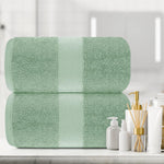 Load image into Gallery viewer, 2 Pack Luxury Bath Sheet Towels Extra Large 35x70 Inch Soft Cotton Mint Green