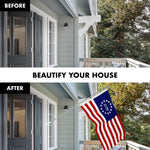 Load image into Gallery viewer, G128 Combo Pack: 5 Ft Tangle Free Aluminum Spinning Flagpole (Silver) &amp; Betsy Ross 1776 Flag 2.5x4 Ft, ToughWeave Series Embroidered 300D Polyester  Pole with Flag Included