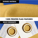 Load image into Gallery viewer, G128 Combo Pack: 6 Ft Tangle Free Spinning Flagpole (Silver) &amp; Kosovo Flag 3x5 Ft Printed 150D Polyester, Brass Grommets (Flag Included) Aluminum Flag Pole