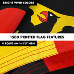 Load image into Gallery viewer, G128 Combo Pack: Flag Pole 6 FT Silver Tangle Free &amp; Germany German Ensign Flag 3x5 FT Printed 150D Polyester