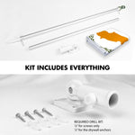 Load image into Gallery viewer, G128 Combo Pack: 6 Ft Tangle Free Aluminum Spinning Flagpole (Silver) &amp; Cyprus Cypriot Flag  3x5 Ft LiteWeave Pro Series Printed 150D Polyester  Pole with Flag Included