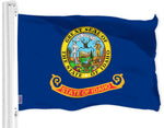 Load image into Gallery viewer, G128 Idaho ID State Flag  3x5 Ft  LiteWeave Pro Series Printed 300D Polyester  Indoor/Outdoor, Vibrant Colors, Brass Grommets, Thicker and More Durable Than 100D 75D Polyester