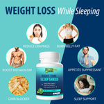 Load image into Gallery viewer, Weight Loss Sleep Aid Night Time Shred Fast Fat Burner, Melatonin L theanine Cla Ashwagandha Valerian Root 5HTP Pill, Appetite Suppressant Metabolism Booster Calm Supplement for Women Men, 60 Capsule