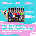Load image into Gallery viewer, Dog Hair Dye 8 Color Dog Safe Hair Dye Non Toxic Temporary Pet Hair Paint Pens