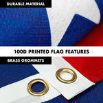 Load image into Gallery viewer, G128  6 Feet Tangle Free Spinning Flagpole (Silver) American USA Brass Grommets Printed 3x5 ft (Flag Included) Aluminum Flag Pole