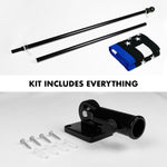 Load image into Gallery viewer, G128  6 Feet Tangle Free Spinning Flagpole (Black) Thin Blue Line Flag Brass Grommets Spun Polyester 3x5 ft (Flag Included) Aluminum Flag Pole
