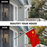 Load image into Gallery viewer, G128  6 Feet Tangle Free Spinning Flagpole (Black) China Flag Brass Grommets Embroidered 3x5 ft (Flag Included) Aluminum Flag Pole